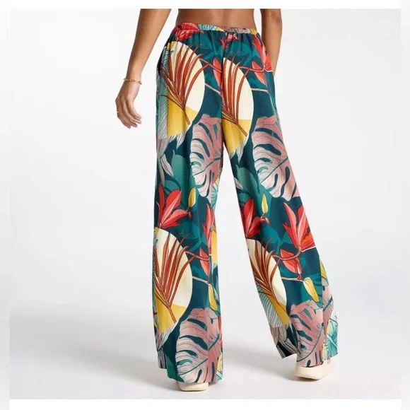 CALIA Women's Pleated Wide Leg Cover Up Pants - Picture 2 of 10